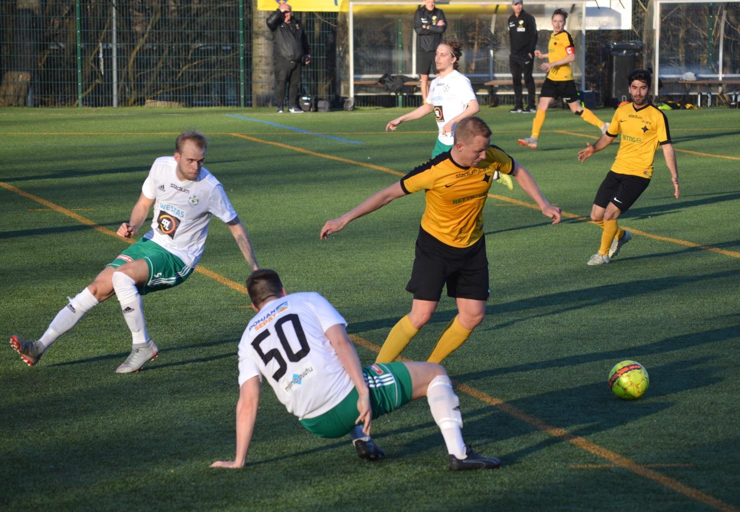 Fotbollspelare på plan