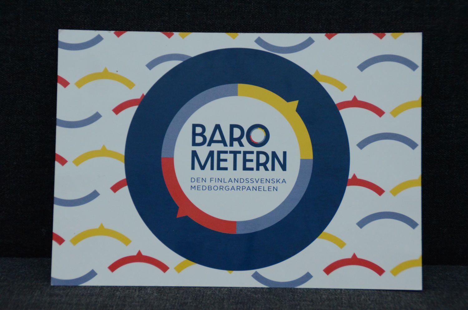 En broshyr för medborgarpanelen "Barometern" fotograferad.