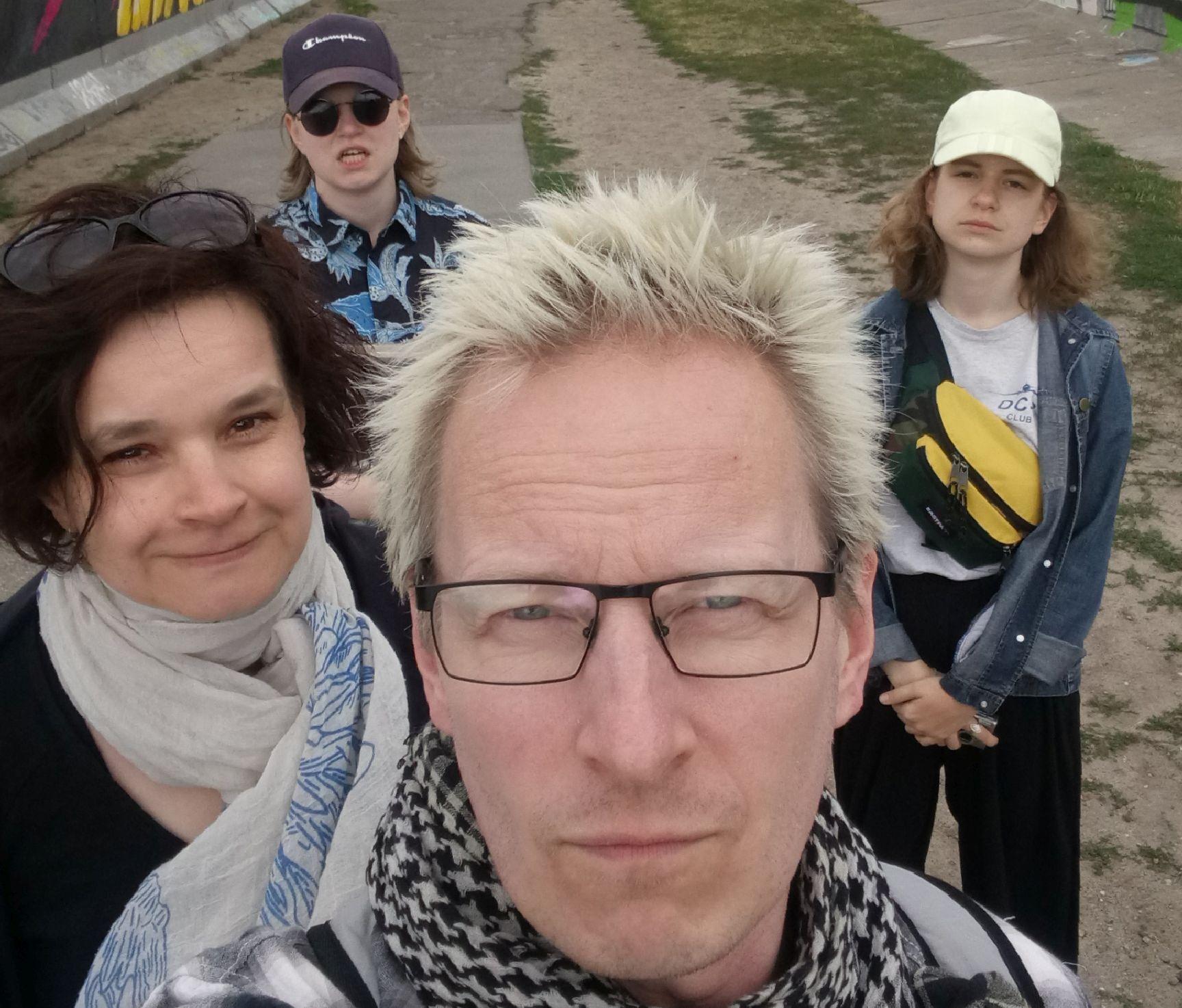 En familj på fyra personer