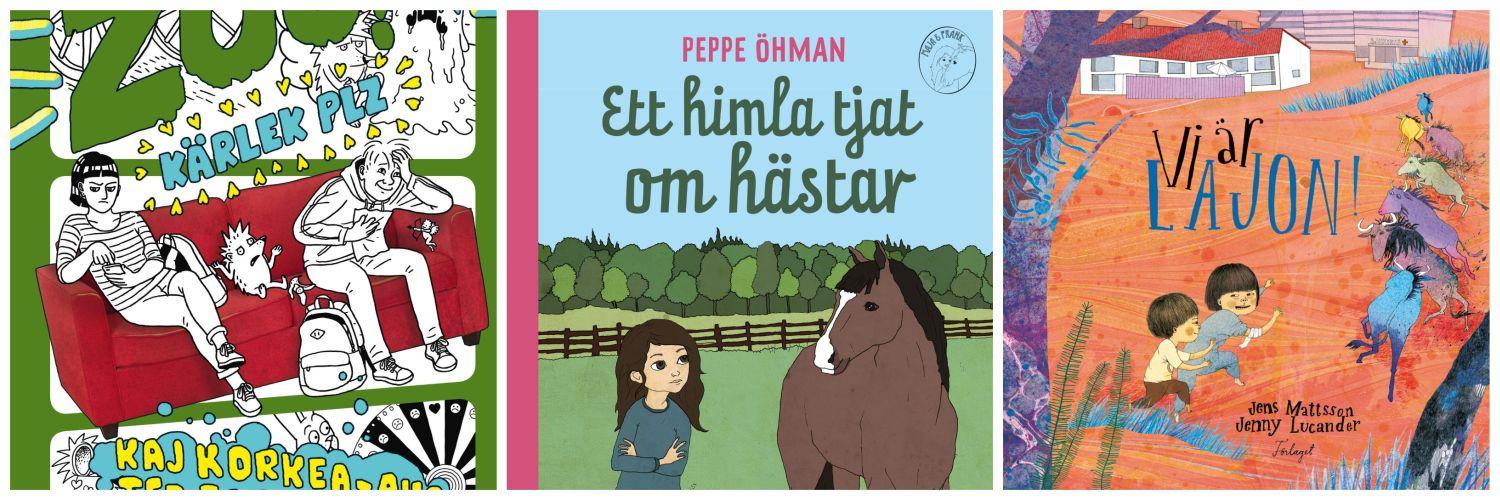 Omslag på några barnböcker.