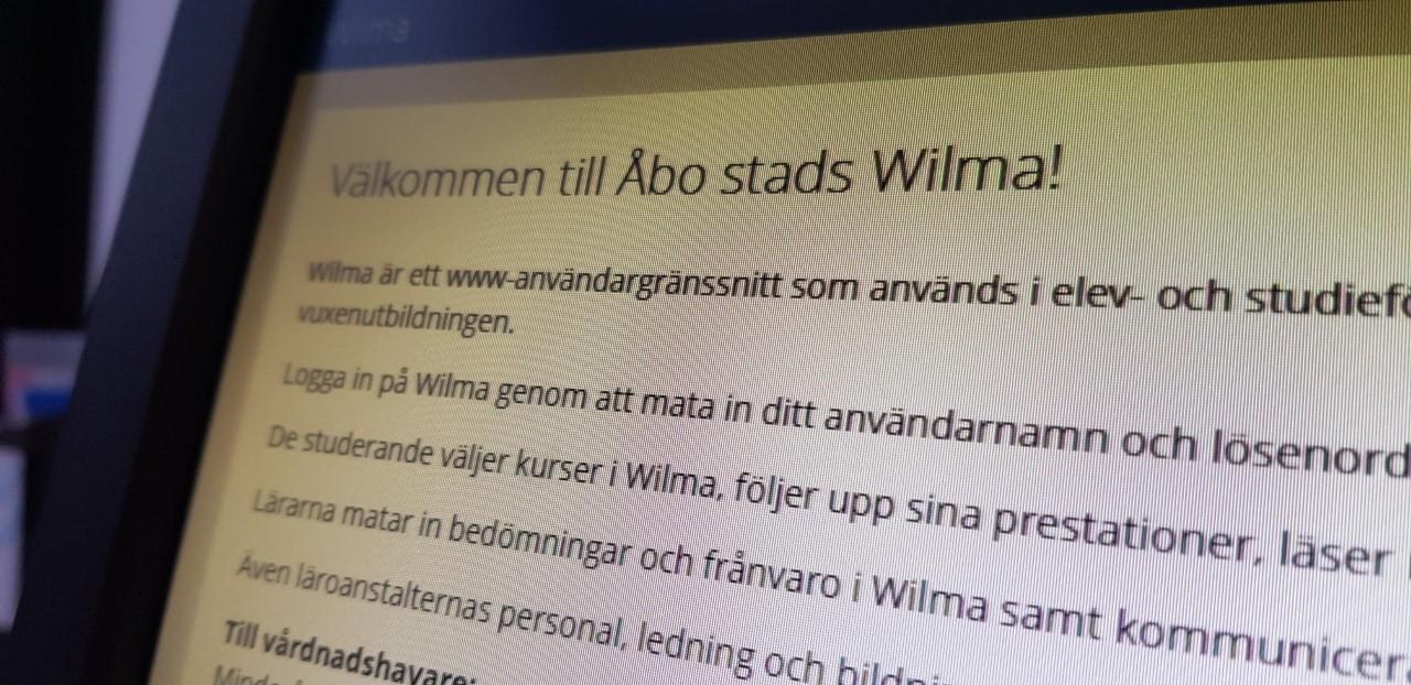 Wilma Åbo stad, en bild på systemet