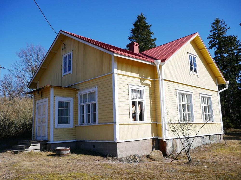 Ett gult trähus