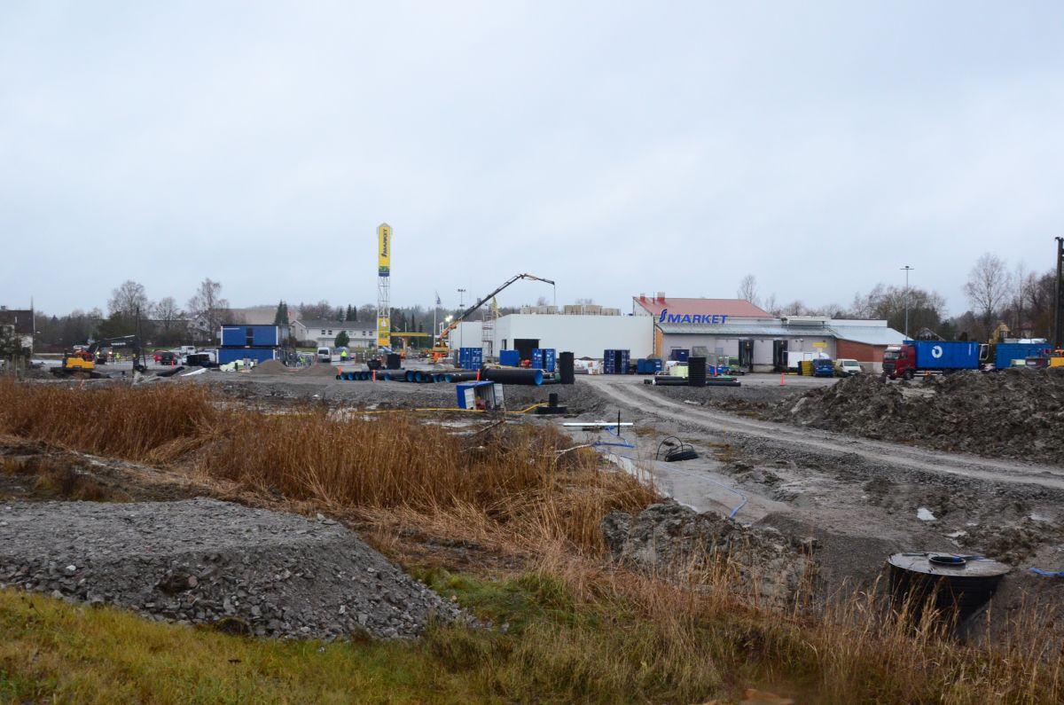 S-market & Lidl-bygge, byggarbetsplats
